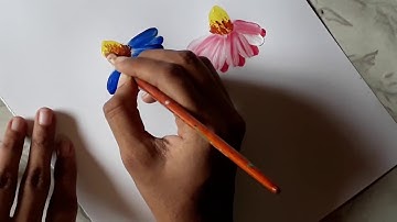 Easy Flower Painting with Filbert Brush |Filbert Brush Tutorial |Comma stroke|