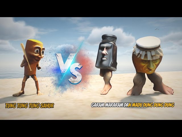 TUNG TUNG TUNG SAHUR VS GARAM MARARAM DAN MADU DUNG DUNG!!!