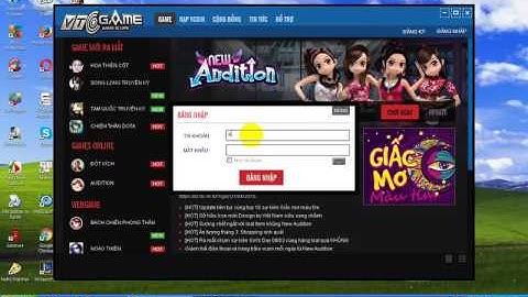 không đăng nhập được vào audition