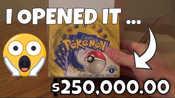 I Opened MY $250,000.00+ Pokemon Booster Box ... (Base Set 1ST EDITION)