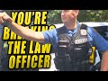 "You Understand You're Breaking the Law Officer? Yes or No" | Citizen Confronts Law-Breaking Cop