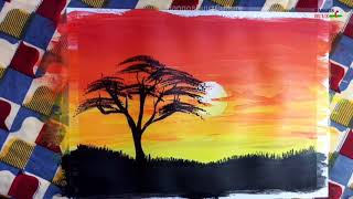 peindre la savane en couché de soleil africain @francois85410 screenshot 4