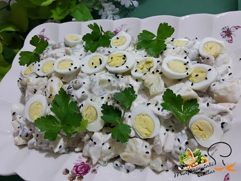 Video: Bıldırcın Yumurtalı Capercaillie's Nest Salatası