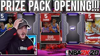 PRIZE packs \& LOCKER CODE PACKS Pack Opening! 16 new G.O.A.T cards coming to MyTeam! (NBA 2K20)