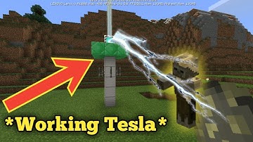 How to make a Tesla Tower in Minecraft Pocket Edition [command block trick]