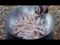 Fried Chicken Feet Recipe | How to Cook Chicken Feet | Beer and Chicken Feet Cooking in Village