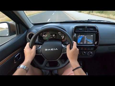 2023 Dacia Spring Extreme [65 HP, 26.8 kWh] POV test ride and details #102 CARiNIK