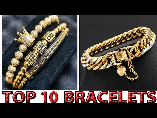 PRESENTS A Glossy 316L Surgical Stainless Steel Kada Bracelet For Men Boys  , Gold Plated Designer Stylish