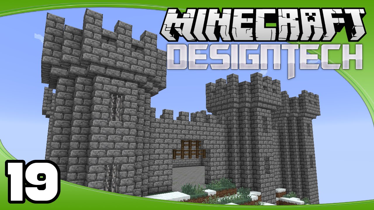 DesignTech Ep 19 Castle Walls Minecraft Custom Modpack Lets