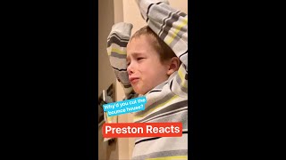 Preston REACTS to Dad POPPING Bounce House. He's TRAMATIZED!!😭