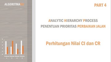 Contoh Metode AHP (Analytical Hierarchy Process) dengan Excel Studi Kasus Perbaikan Jalan - Part 4