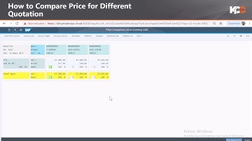 GU SAP FIORI How to Compare Price for Different Quotation
