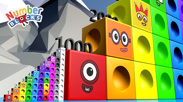 Numberblocks Mathlink Step Squad 1 to 10 vs 1000 to 30,000 HUGE Standing Tall Numbers Pattern