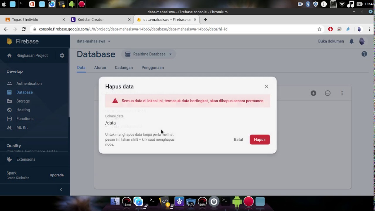 Pembahasan Tugas Individu 3 CRUD - Firebase Realtime Database - YouTube