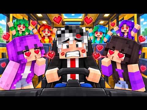 KIZLARLA Dolu Otobüs Yolculuğuna Çıktım - Minecraft