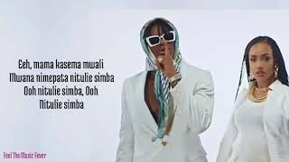 Video thumbnail of "Tanasha X Diamond Platnumz - Gere (Lyrics)"