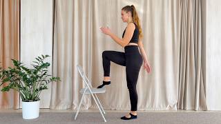 26. Chair Toe Taps (Standing)