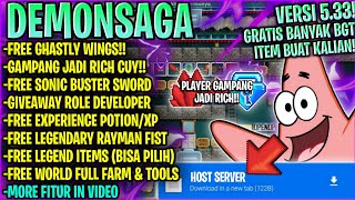 GRATISAN YANG ADA BANYAK BENER DAH🤤| GROWTOPIA PRIVATE SERVER TERBARU 2025 | GTPS TERBARU |DEMONSAGA