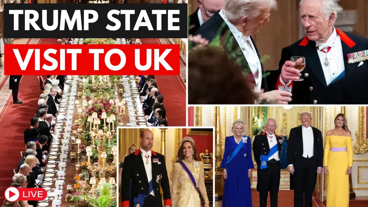 LIVE: King Charles & Camilla Hosts State Banquet For President Trump & Melania At Windsor Castle
