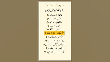 سورة العاديات مكررة بصوت مشاري العفاسي