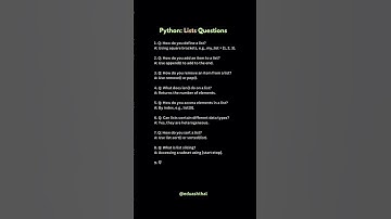 python list question #python #list #question #ai #programming #code #coding