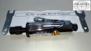 GS-1502   25000 RPM, CHROME PLATED 1/4” OR 6 MM INDUSTRIAL AIR DIE GRINDER, 0.3 HP