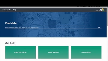 Searching for data on the City of San Diego Open Data Portal