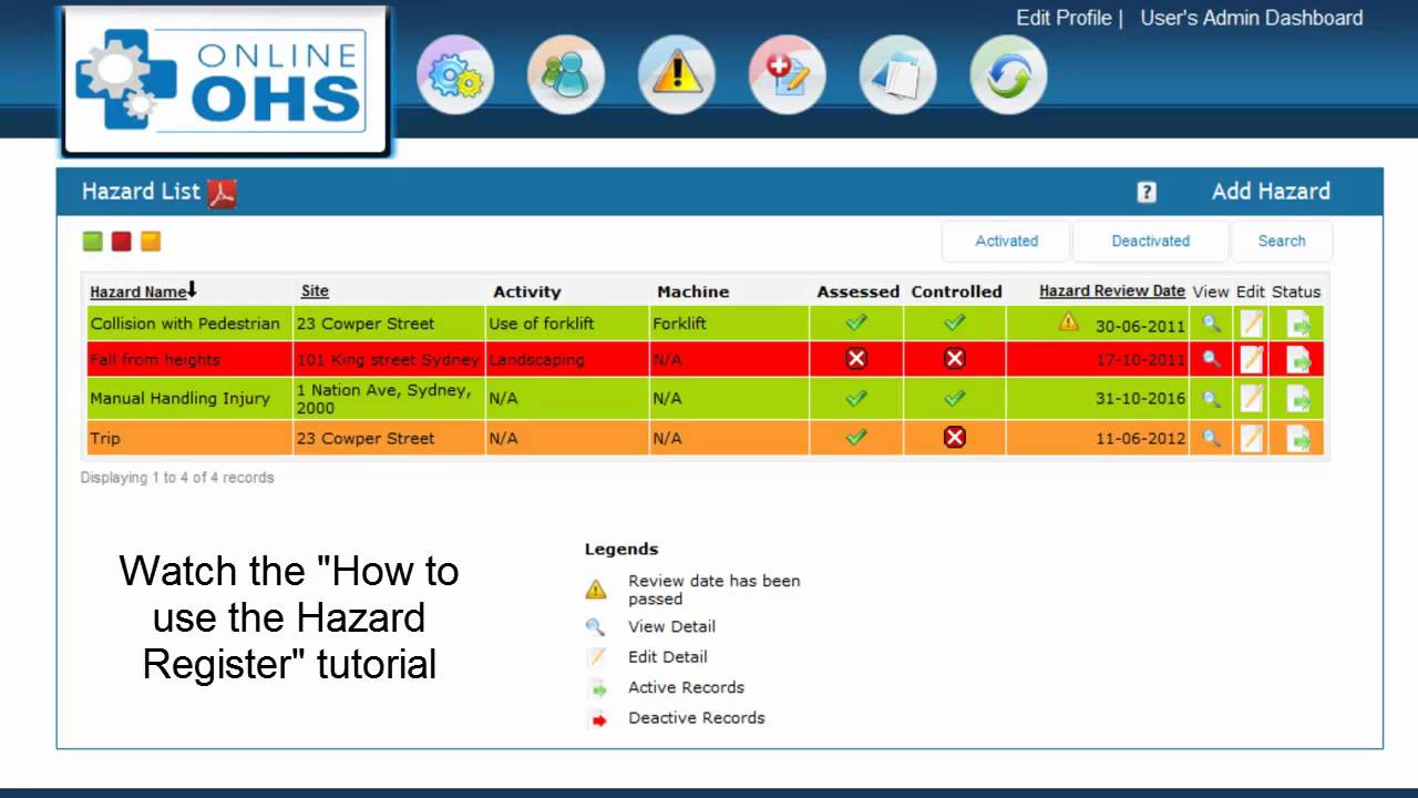 Six Easy Steps to Compliance using the Online OHS System