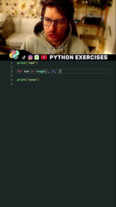 Odd and Even numbers in python using range() - YouTube