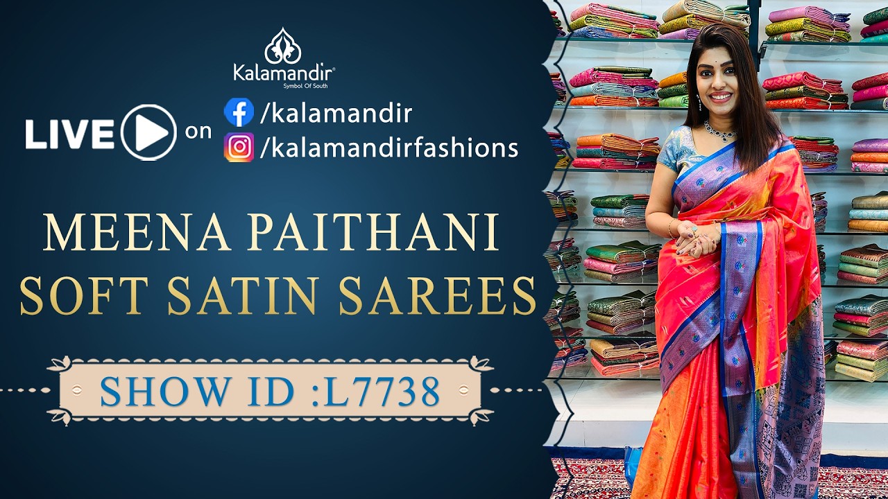 Meena Paithani Soft Satin Sarees @ Flat Price  WhatsApp Number 9852 9852 99 | Kalamandir Sarees LIVE