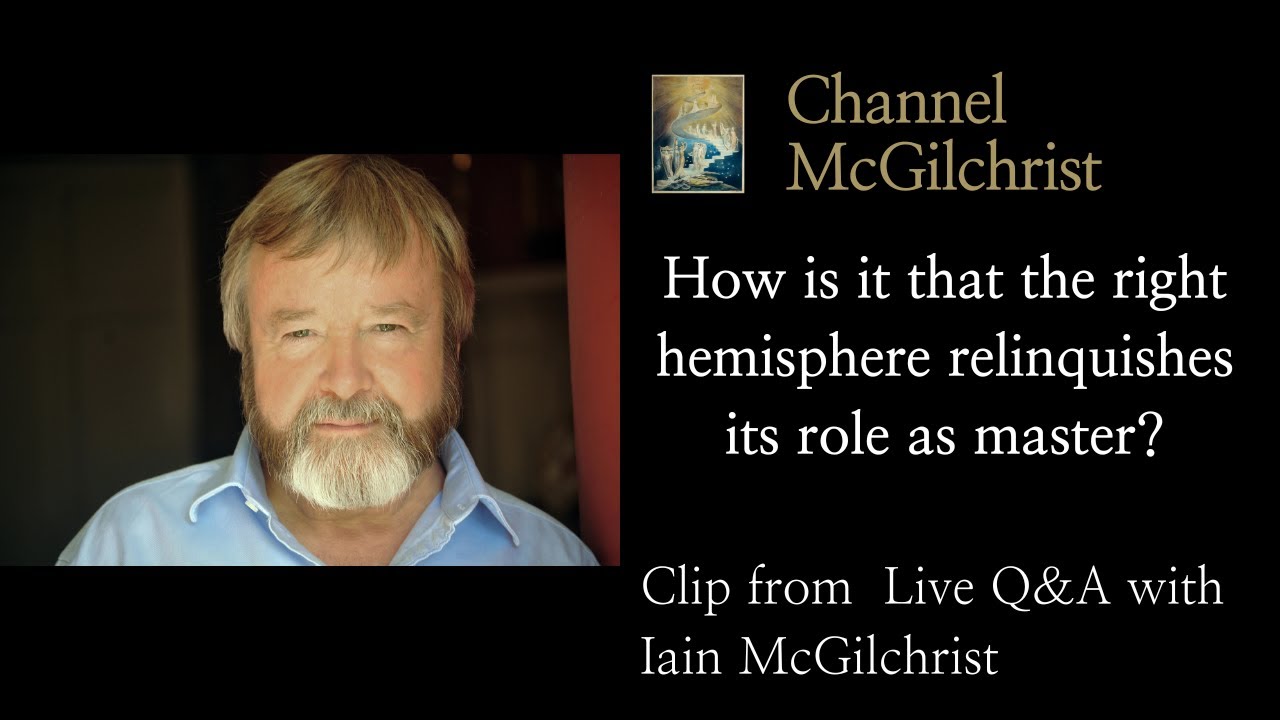 How is it that the right hemisphere relinquishes its role as master?