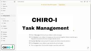 Getting Started with Chiro-I Task Management Software