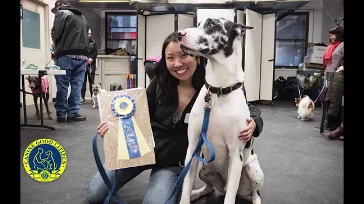 Lisa Connors and Monte at the AKC Canine Good Citi...