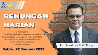 Renungan Harian Gereja HKBP Ressort Tebet - Sabtu, 22 Januari 2022