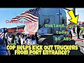 Raw Video Of Truckers Blocking Semi Trucks From Entering Oakland Ports Happening Now