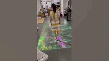double size version interactive floor Edge Blending for 2 projectors