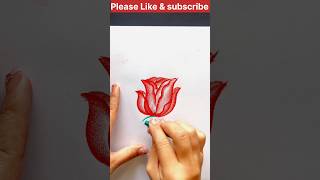 Haw to draw a rose #drawing #how to #drawing a #rose #viral #shorts