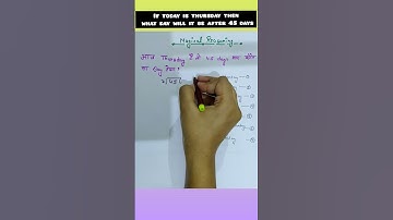 If today is thursday then what day will it be after 45 days #days# calender #magicalreasoning#shorts