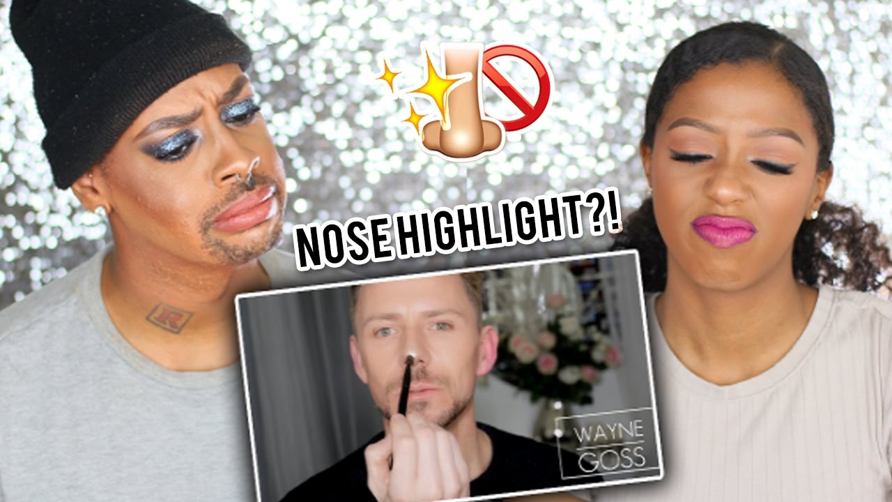 Reaction Video - BEAUTY EDITION: Wayne Goss Doesn't Like Nose Highlighting?! 🤔 - YouTube