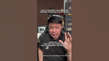 Q#6 HOW DID YOU FORMULATE YOUR STATEMENT OF THE PROBLEM?