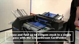 CreaseStream CardFolder creasing and folding in a single pass with the Auto-feed MkII