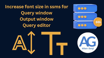 Increase font size in ssms for query window/output window/query editor #sql #sqlserver #AtharvGuruji