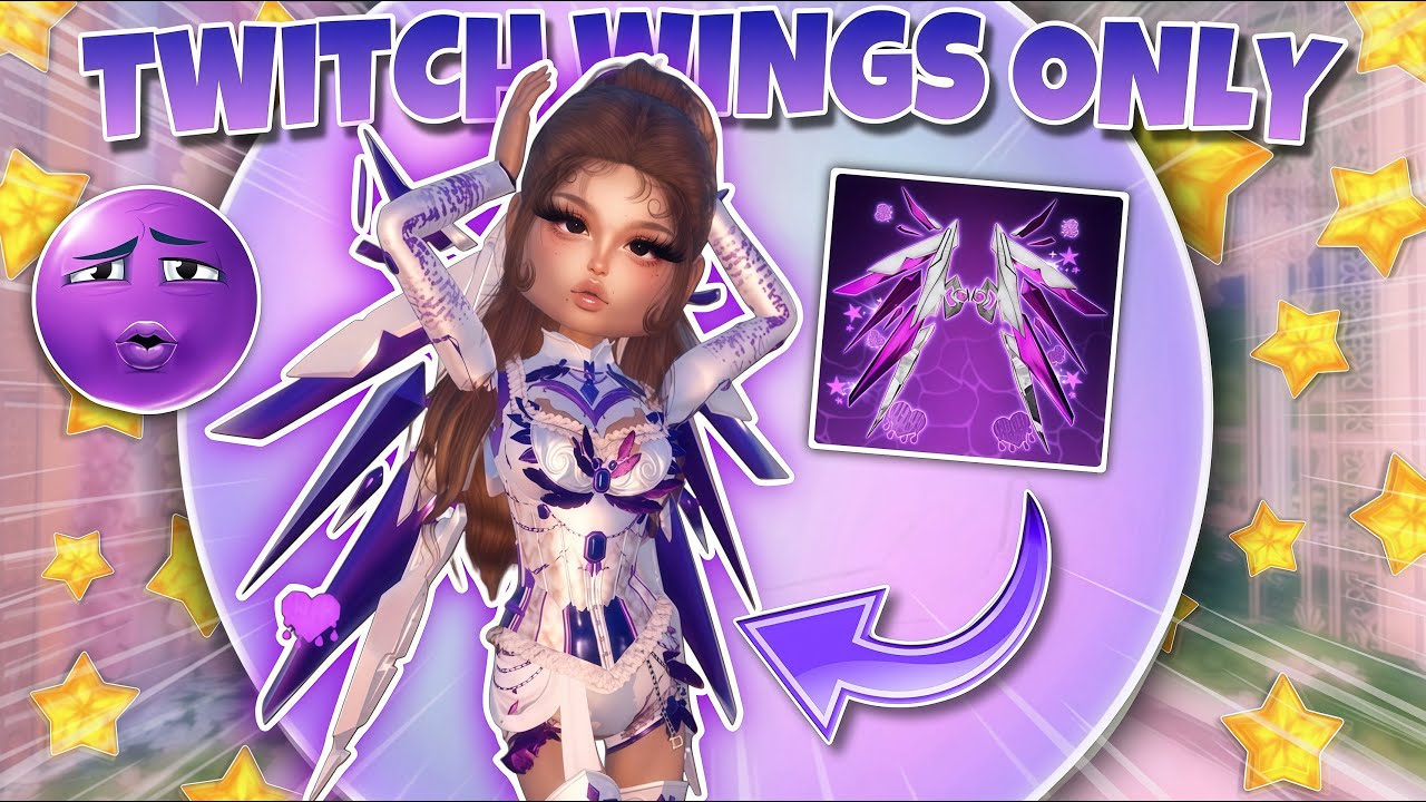 ONLY Using The *BRAND NEW* Twitch Wings In Dress To Impress!! (Roblox)