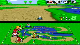 Jugando Super Mario Kart [Super Nintendo] (Special Cup 150cc con Koopa Troopa en chiquito)