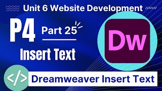 Celebrity BTEC Level 3 IT - Unit 6 - Website Development - Part 25 - P4 - DREAMWEAVER INSERT BASIC TEXT Wealth