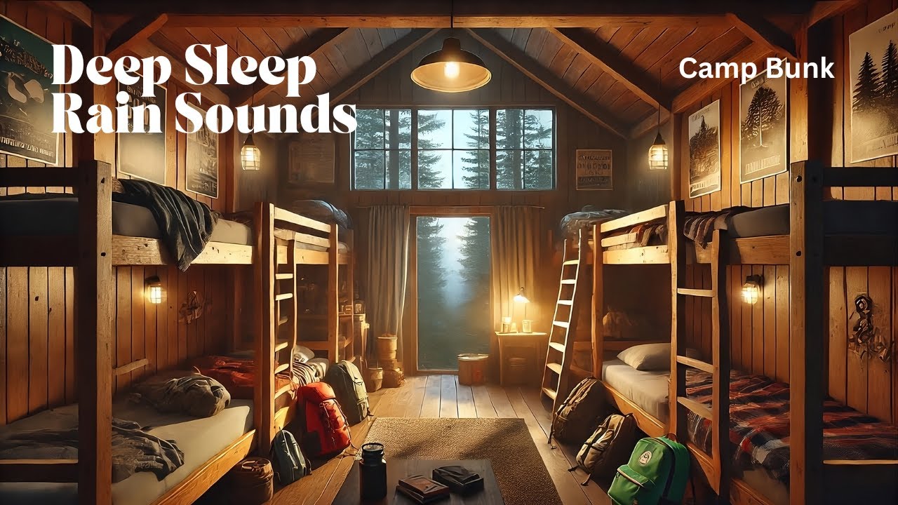 🌲 Summer Camp Cabin Ambience | Cozy Bunkhouse Sounds for Relaxation, Study, Sleep & Focus 🔥