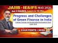 Green Finance india  Progress JAIIB IE IFS May 26Get 2 Marks in 10 Min Exam MCQs #S228