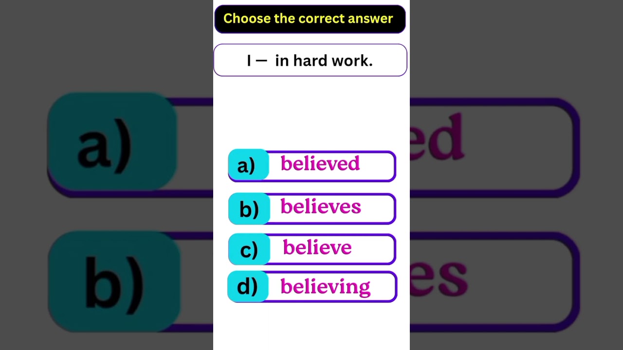 practice english tense - choose the correct answer 
