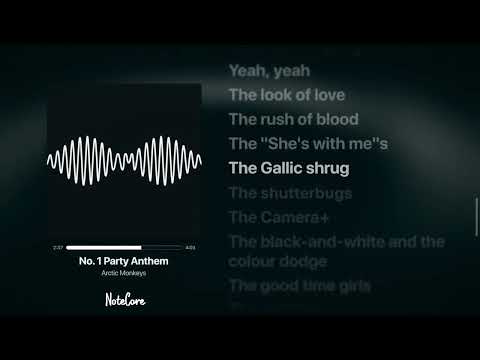 No 1 Party Anthem - Arctic Monkeys (Full Lyrics)