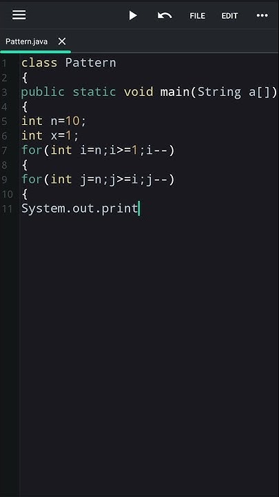 #Shorts🔥 Java Pattern Program Print Numbers Series In Triangle Shape ...